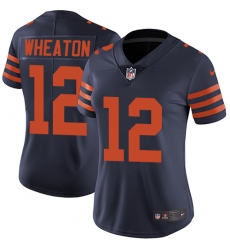 Women's Nike Chicago Bears #12 Markus Wheaton Navy Blue Alternate Vapor Untouchable Limited Player NFL Jersey