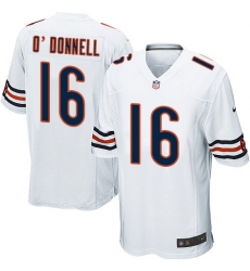 Men's Nike Chicago Bears #16 Pat O'Donnell Game White NFL Jersey