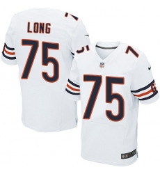 Men's Nike Chicago Bears #75 Kyle Long Elite White NFL Jersey
