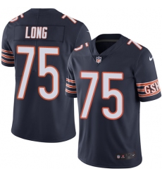 Youth Nike Chicago Bears #75 Kyle Long Navy Blue Team Color Vapor Untouchable Limited Player NFL Jersey