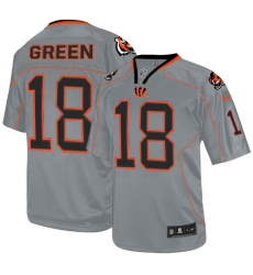 Youth Nike Cincinnati Bengals #18 A.J. Green Elite Lights Out Grey NFL Jersey