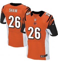Men's Nike Cincinnati Bengals #26 Josh Shaw Elite Orange Alternate NFL Jersey