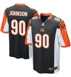 Men's Nike Cincinnati Bengals #90 Michael Johnson Game Black Team Color NFL Jersey