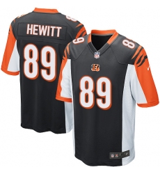 Men's Nike Cincinnati Bengals #89 Ryan Hewitt Game Black Team Color NFL Jersey
