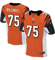 Men's Nike Cincinnati Bengals #75 Andrew Billings Elite Orange Alternate NFL Jersey