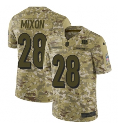 Youth Nike Cincinnati Bengals #28 Joe Mixon Limited Camo 2018 Salute to Service NFL Jersey