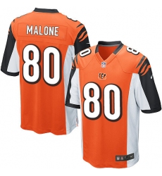 Men's Nike Cincinnati Bengals #80 Josh Malone Game Orange Alternate NFL Jersey