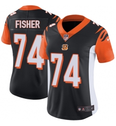 Women's Nike Cincinnati Bengals #74 Jake Fisher Vapor Untouchable Limited Black Team Color NFL Jersey