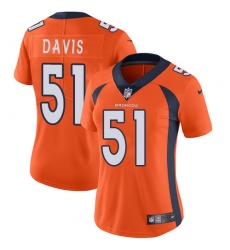 Women's Nike Denver Broncos #51 Todd Davis Orange Team Color Vapor Untouchable Limited Player NFL Jersey