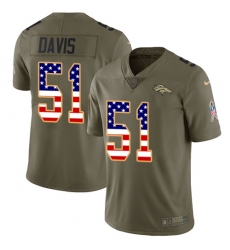 Youth Nike Denver Broncos #51 Todd Davis Limited Olive/USA Flag 2017 Salute to Service NFL Jersey