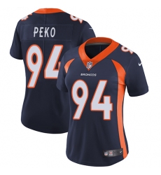 Women's Nike Denver Broncos #94 Domata Peko Navy Blue Alternate Vapor Untouchable Limited Player NFL Jersey