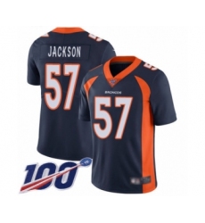 Men's Denver Broncos #57 Tom Jackson Navy Blue Alternate Vapor Untouchable Limited Player 100th Season Football Jersey