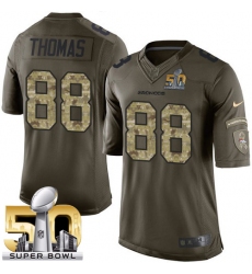 Men's Nike Denver Broncos #88 Demaryius Thomas Elite Green Salute to Service Super Bowl 50 Bound NFL Jersey