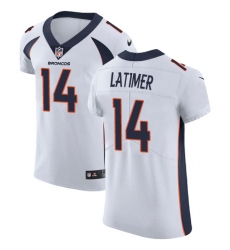Men's Nike Denver Broncos #14 Cody Latimer White Vapor Untouchable Elite Player NFL Jersey