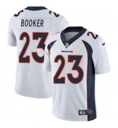 Men's Nike Denver Broncos #23 Devontae Booker White Vapor Untouchable Limited Player NFL Jersey