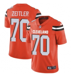 Men's Nike Cleveland Browns #70 Kevin Zeitler Orange Alternate Vapor Untouchable Limited Player NFL Jersey