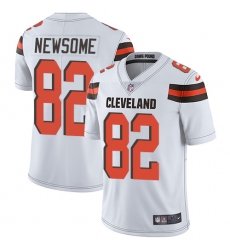 Men's Nike Cleveland Browns #82 Ozzie Newsome White Vapor Untouchable Limited Player NFL Jersey