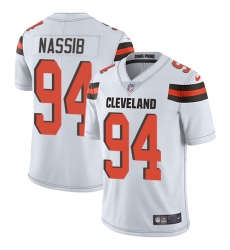 Men's Nike Cleveland Browns #94 Carl Nassib White Vapor Untouchable Limited Player NFL Jersey