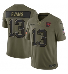 Men's Tampa Bay Buccaneers #13 Mike Evans Olive 2025 Salute to Service Limited Football Stitched Jersey Men's Tampa Bay Buccaneers #13 Mike Evans Olive 2025 Salute to Service Limited Football Stitched Jersey