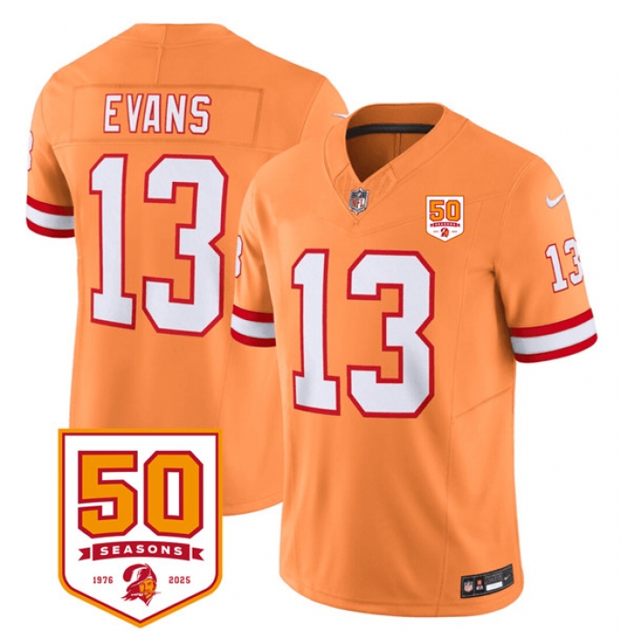 Men's Tampa Bay Buccaneers #13 Mike Evans Orange 2025 F.U.S.E. 50th Anniversary Vapor Untouchable Limited Football Stitched Jersey