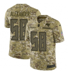 Youth Nike Tampa Bay Buccaneers #58 Kwon Alexander Limited Camo 2018 Salute to Service NFL Jersey