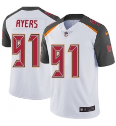 Men's Nike Tampa Bay Buccaneers #91 Robert Ayers White Vapor Untouchable Limited Player NFL Jersey
