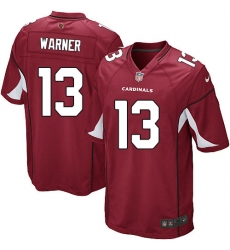Men's Nike Arizona Cardinals #13 Kurt Warner Game Red Team Color NFL Jersey