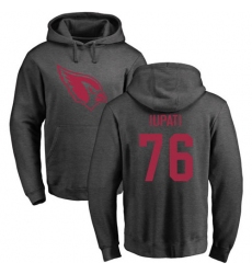 NFL Nike Arizona Cardinals #76 Mike Iupati Ash One Color Pullover Hoodie