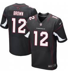 Men's Nike Arizona Cardinals #12 John Brown Elite Black Alternate NFL Jersey