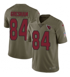 Men's Nike Arizona Cardinals #84 Jermaine Gresham Limited Olive 2017 Salute to Service NFL Jersey