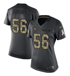 Women's Nike Arizona Cardinals #56 Karlos Dansby Limited Black 2016 Salute to Service NFL Jersey