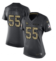 Women's Nike Arizona Cardinals #55 Chandler Jones Limited Black 2016 Salute to Service NFL Jersey