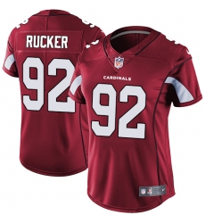 Women's Nike Arizona Cardinals #92 Frostee Rucker Red Team Color Vapor Untouchable Limited Player NFL Jersey