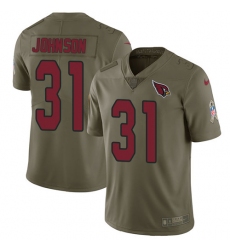 Youth Nike Arizona Cardinals #31 David Johnson Limited Olive 2017 Salute to Service NFL Jersey