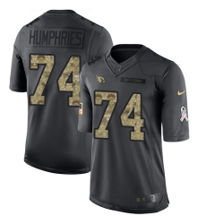 Men's Nike Arizona Cardinals #74 D.J. Humphries Limited Black 2016 Salute to Service NFL Jersey