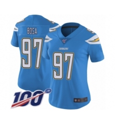 Women's Nike Los Angeles Chargers #97 Joey Bosa Electric Blue Alternate Vapor Untouchable Limited Player 100th Season NFL Jersey Women's Nike Los Angeles Chargers #97 Joey Bosa Electric Blue Alternate Vapor Untouchable Limited Player 100th Season NFL Jersey
