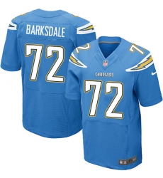 Men's Nike Los Angeles Chargers #72 Joe Barksdale Elite Electric Blue Alternate NFL Jersey