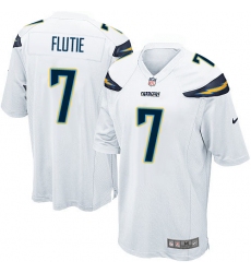 Men's Nike Los Angeles Chargers #7 Doug Flutie Game White NFL Jersey