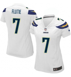 Women's Nike Los Angeles Chargers #7 Doug Flutie Game White NFL Jersey