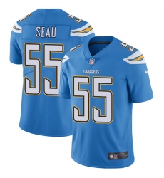 Youth Nike Los Angeles Chargers #55 Junior Seau Elite Electric Blue Alternate NFL Jersey