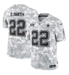 Men's Dallas Cowboys #22 Emmitt Smith 2024 Arctic Camo Salute To Service Limited Stitched Football Jersey