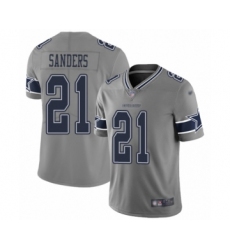 Women's Dallas Cowboys #21 Deion Sanders Limited Gray Inverted Legend Football Jersey