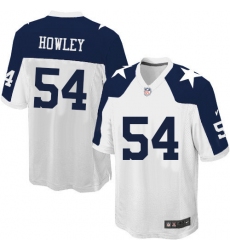 Men's Nike Dallas Cowboys #54 Chuck Howley Game White Throwback Alternate NFL Jersey