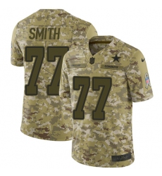Youth Nike Dallas Cowboys #77 Tyron Smith Limited Camo 2018 Salute to Service NFL Jersey