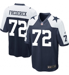 Men's Nike Dallas Cowboys #72 Travis Frederick Game Navy Blue Throwback Alternate NFL Jersey