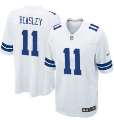 Men's Nike Dallas Cowboys #11 Cole Beasley Game White NFL Jersey