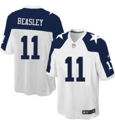 Men's Nike Dallas Cowboys #11 Cole Beasley Game White Throwback Alternate NFL Jersey