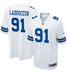 Men's Nike Dallas Cowboys #91 L. P. Ladouceur Game White NFL Jersey