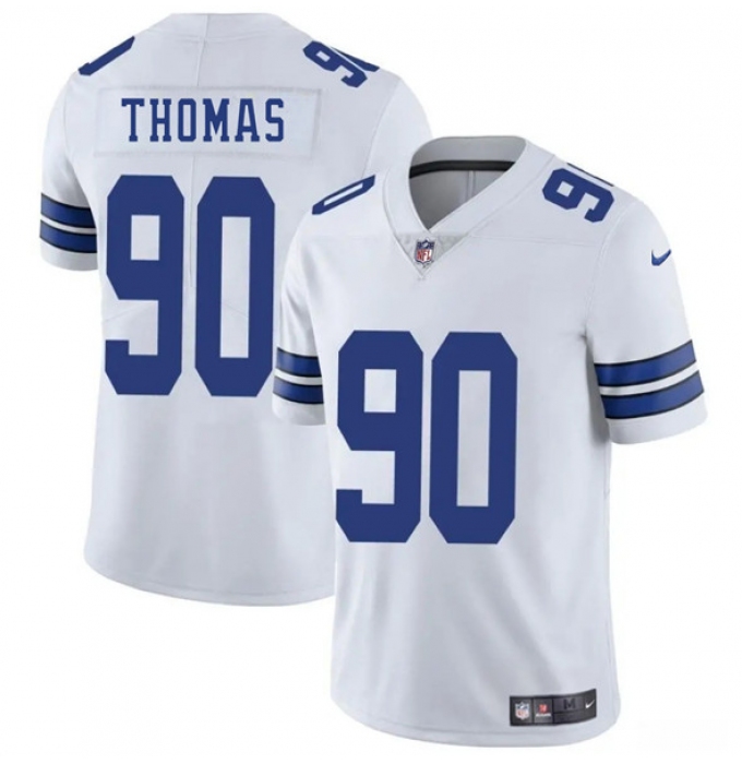 Men's Dallas Cowboys #90 Solomon Thomas White 2025 Vapor Untouchable Limited Football Stitched Jersey