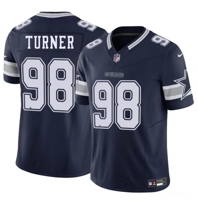 Men's Dallas Cowboys #98 Payton Turner Navy 2025 F.U.S.E. Vapor Untouchable Limited Football Stitched Jersey